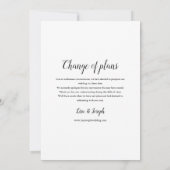 木材素朴国の延期をやり直す 招待状 (裏面)