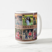 木材素朴家族写真コラージャーファミリー名 コーヒーマグカップ (正面右)