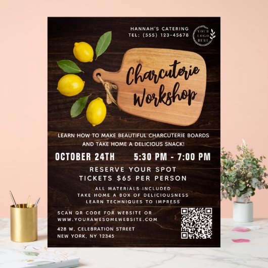 木材素朴板シトラス料理スクリプト アクリルサイン (ウェディング)