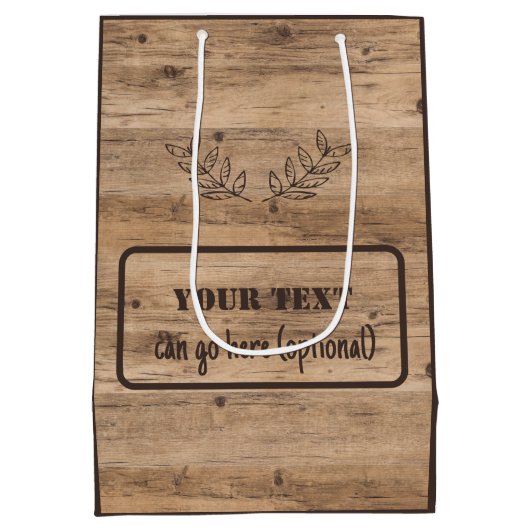 木材素朴板(オプション文字抱き枕) ミディアムペーパーバッグ (裏面)