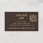 木材素朴林プロパティレンタルQRコード 名刺 (裏面)