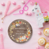 木材素朴紅葉シャワー7"プレート ペーパープレート (パーティー)