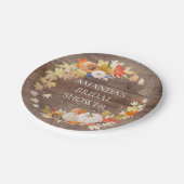 木材素朴紅葉シャワー7"プレート ペーパープレート (アングル)