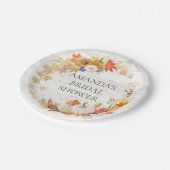 木材素朴紅葉シャワー7"プレート ペーパープレート (アングル)