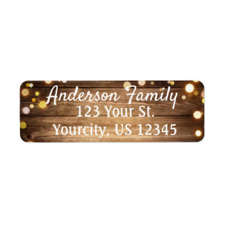 木材素朴背景ボッチ光差出人住所 ラベル