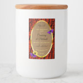 木材素朴製品ラベル紫蝶金ゴールド フードラベル (正面)