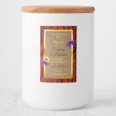 木材素朴製品ラベル紫蝶金ゴールド フードラベル (正面)