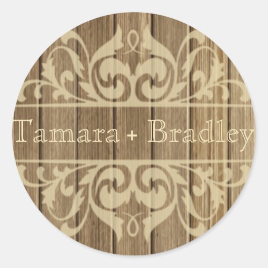 木材素朴製材業者 |ブラウン・タン ラウンドシール (正面)