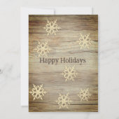 木材素朴金ゴールド企業のクリスマスパーティー 招待状 (裏面)