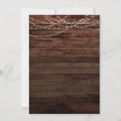 木材素朴(ライトが延期され結婚たカード付き) 招待状 (裏面)