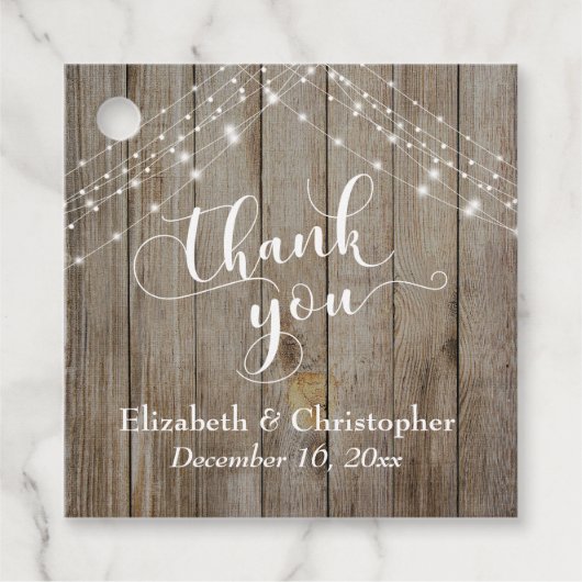 木材結婚とライトを風化してくれてありがとう フェイバータグ (正面)