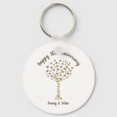 木材結婚の5周年記念 キーホルダー (正面)