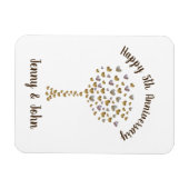 木材結婚の5周年記念 マグネット (横)