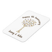 木材結婚の5周年記念 マグネット (左側)