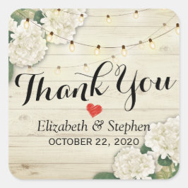 木材結婚フローラストリングラ素朴イト スクエアシール