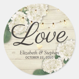 木材結婚フローラストリングラ素朴イト ラウンドシール