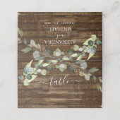 木材結婚ユ素朴ーカリプタス緑化地帯 プレイスカード (外部開封)