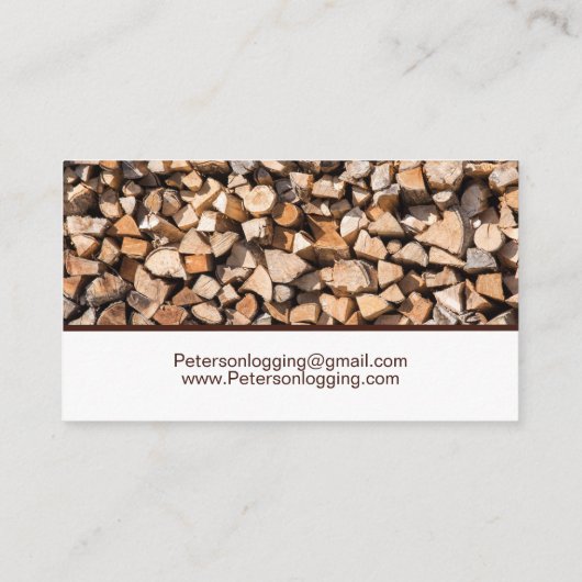木材置場の薪 名刺 (裏面)