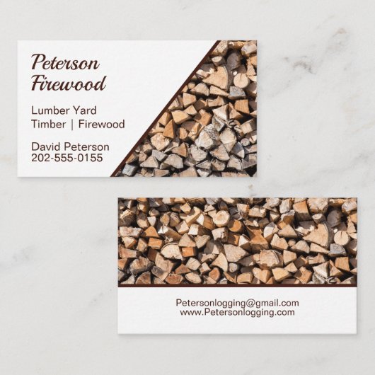 木材置場の薪 名刺 (正面/裏面)