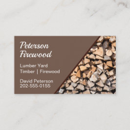 木材置場の薪 名刺
