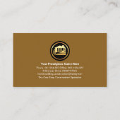 木材茶色の層建築 名刺 (裏面)