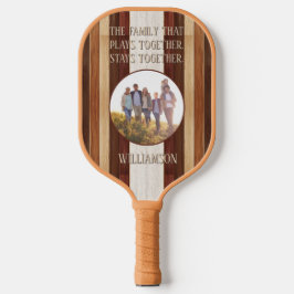 木材遊素朴科ストライプのパーソナライズされた ピックルボールラケット