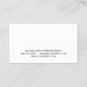 木材金ゴールドトリムテクスチャストライプの設定 名刺 (裏面)