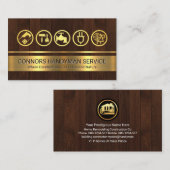 木材金ゴールド用具 名刺 (正面/裏面)