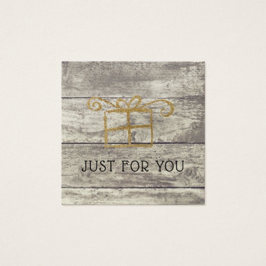 木材金ゴールド素朴ギフトカード証明書 (正面)