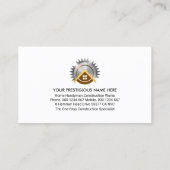 木材金ゴールド絵を描ブラシ層 名刺 (裏面)