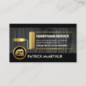 木材金ゴールド絵を描・ブラシ・ハンディマン・ペインター 名刺 (正面)