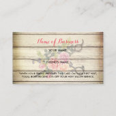 木材魅力的のハサミとバラのフレンド紹介 紹介カード (裏面)