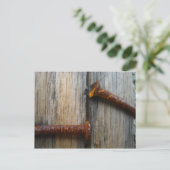 木材2の錆びた釘 ポストカード (スタンド正面)
