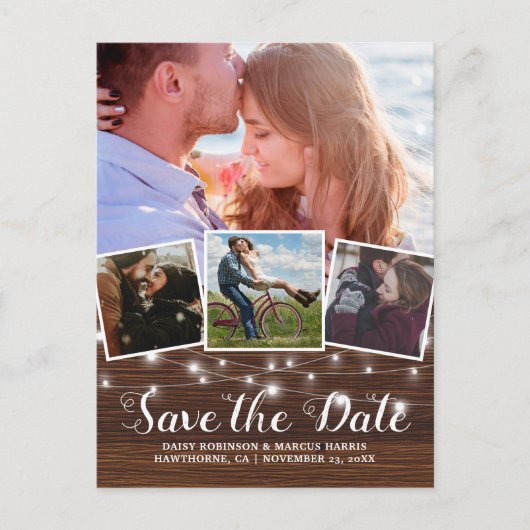 木材4の写真素朴を保存する 案内ポストカード (正面)