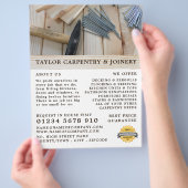 木材、ハンマー＆釘、木工、木工職人 広告 チラシ (手)