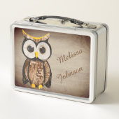 木材 – フクロウ メタルランチボックス (裏面)