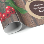 木材、ベ素朴リー、パーソナライズクリスマス ラッピングペーパー (ロールコーナー)