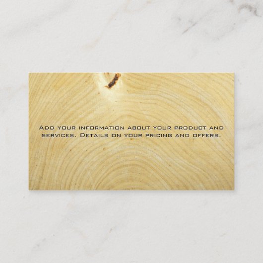 木材 | ボード | 木目 | のこぎり 名刺 (裏面)