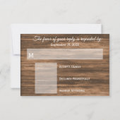 木材、ランタンとティール(緑がかった色)、サンゴの花 出欠カード (裏面)