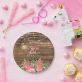 木材・ランタン・珊瑚花 ペーパープレート (パーティー)