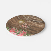 木材・ランタン・珊瑚花 ペーパープレート (アングル)