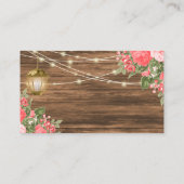 木材・ランタン・珊瑚花 – 結婚のウェブサイト エンクロージャーカード (裏面)