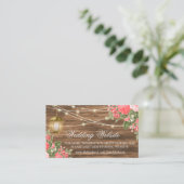 木材・ランタン・珊瑚花 – 結婚のウェブサイト エンクロージャーカード (スタンド正面)