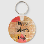 木材 – 幾何学模様 – 父の日 キーホルダー (正面)