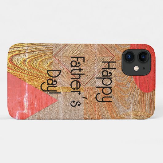 木材 – 幾何学模様 – 父の日 Case-Mate iPhoneケース (裏面(横))