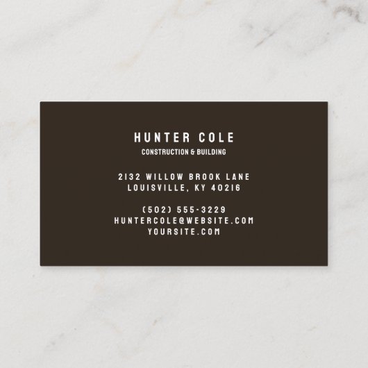 木材・金属工業 名刺 (裏面)