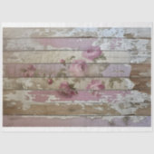 木材A2Lデクページ上のしゃれたシックなヴィンテージバラ 薄葉紙 (正面)