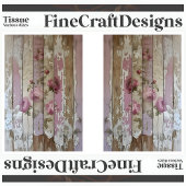 木材A2RLデコページ上のしゃれたシックなヴィンテージバラ 薄葉紙