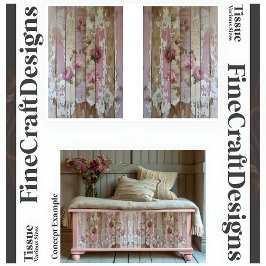 木材A2RLデコページ上のしゃれたシックなヴィンテージバラ 薄葉紙