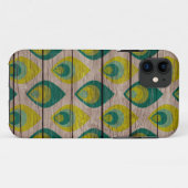 木材iPhone 5/5Sケース上の孔雀パターン Case-Mate iPhoneケース (裏面(横))